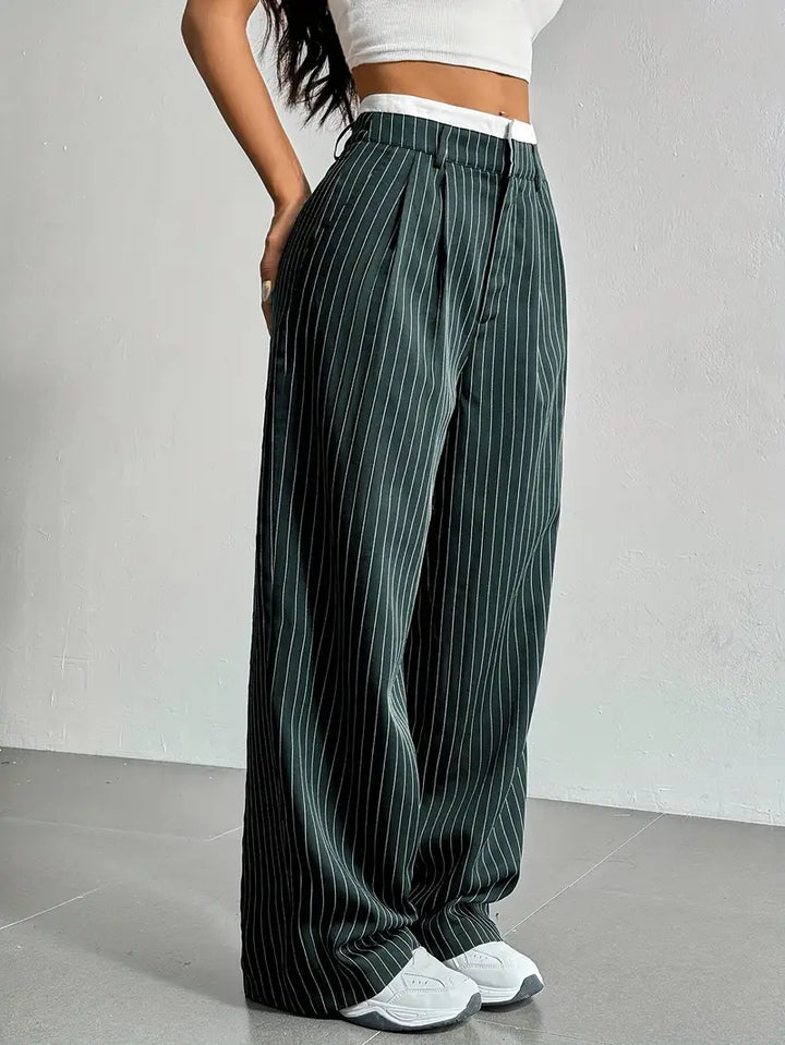 Vienna-Pinstripe Tailored Trousers