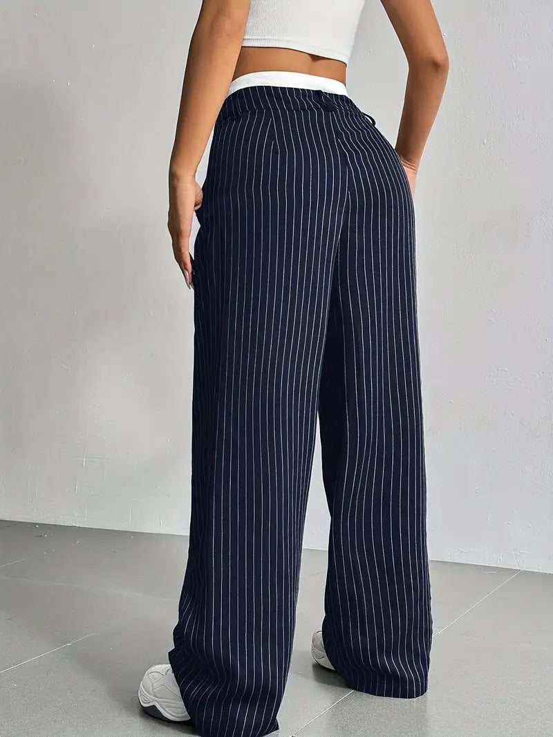 Vienna-Pinstripe Tailored Trousers