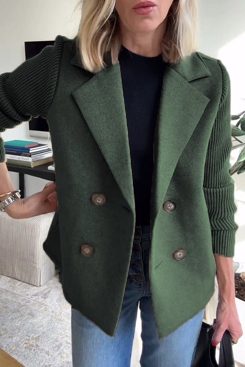 Beatrice | Elegant Jacket with Knitted Sleeves