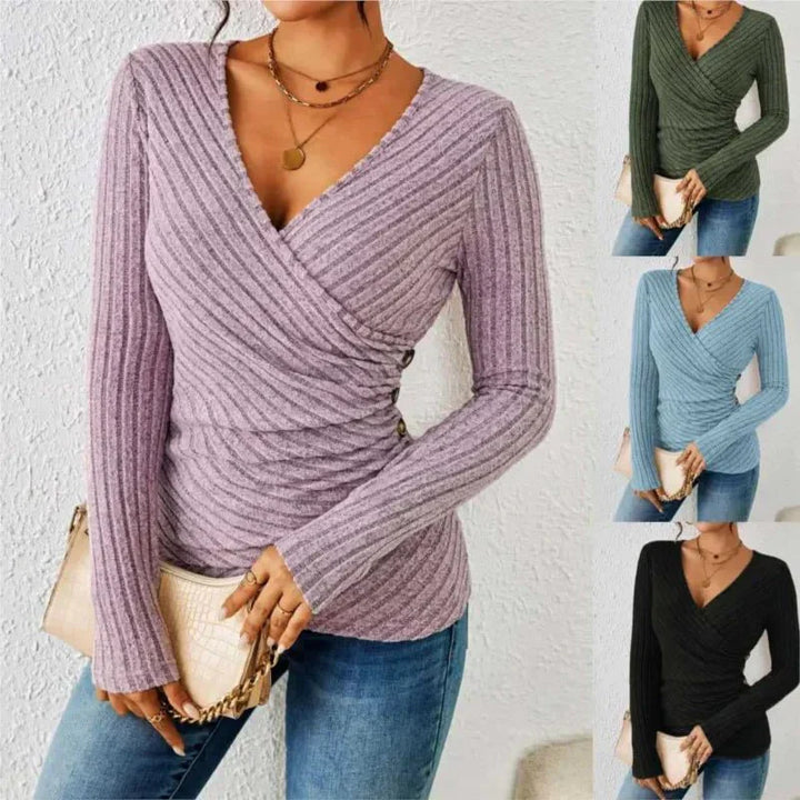 AURORA | Long-sleeve top with slimming effect