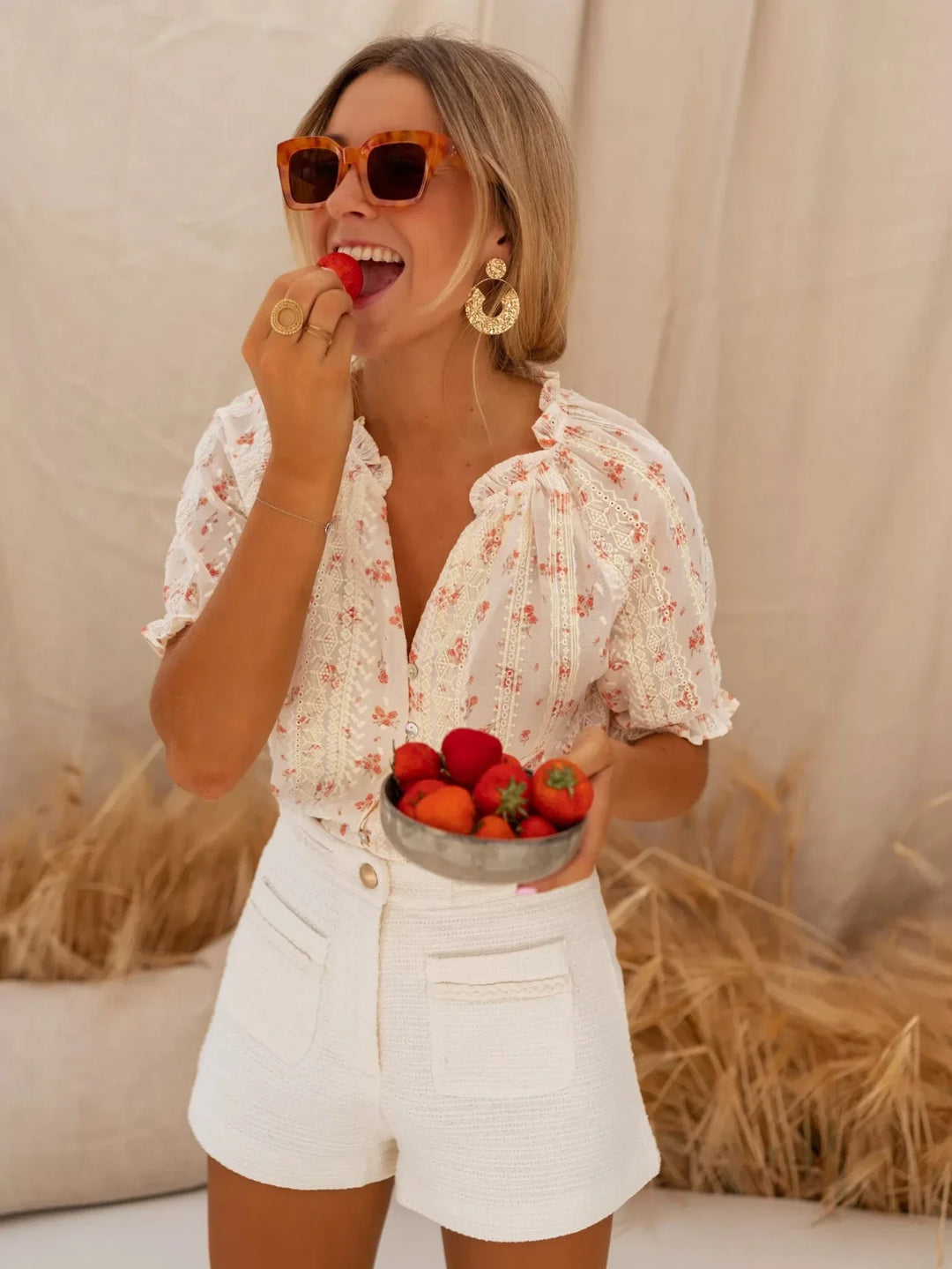 ELINA™ | Floral Elegance Blouse