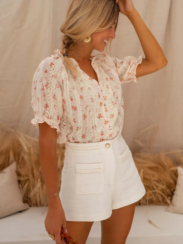 ELINA™ | Floral Elegance Blouse