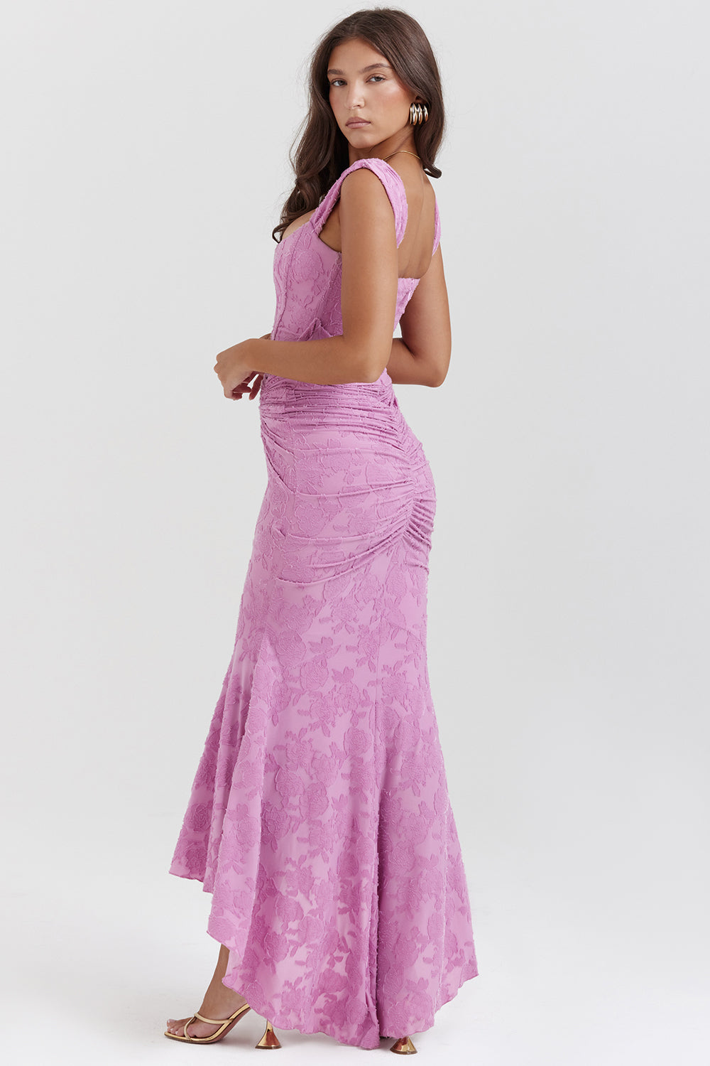 Boheme - Sleeveless Ruched Bodycon Dress for Evening Wear