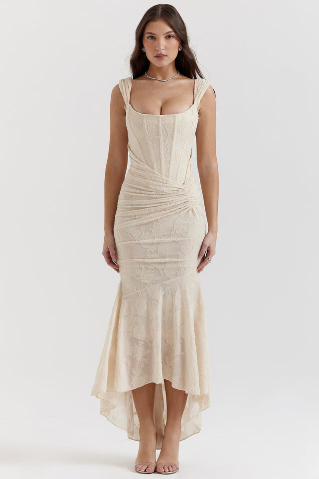 Boheme - Sleeveless Ruched Bodycon Dress for Evening Wear