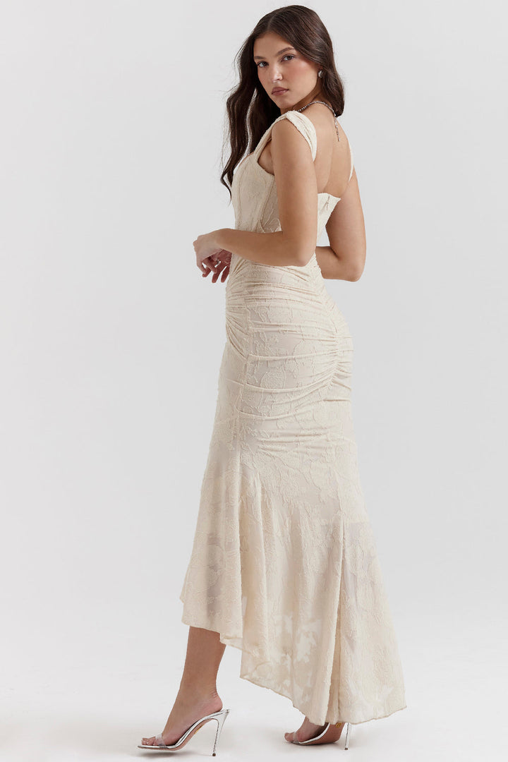 Boheme - Sleeveless Ruched Bodycon Dress for Evening Wear