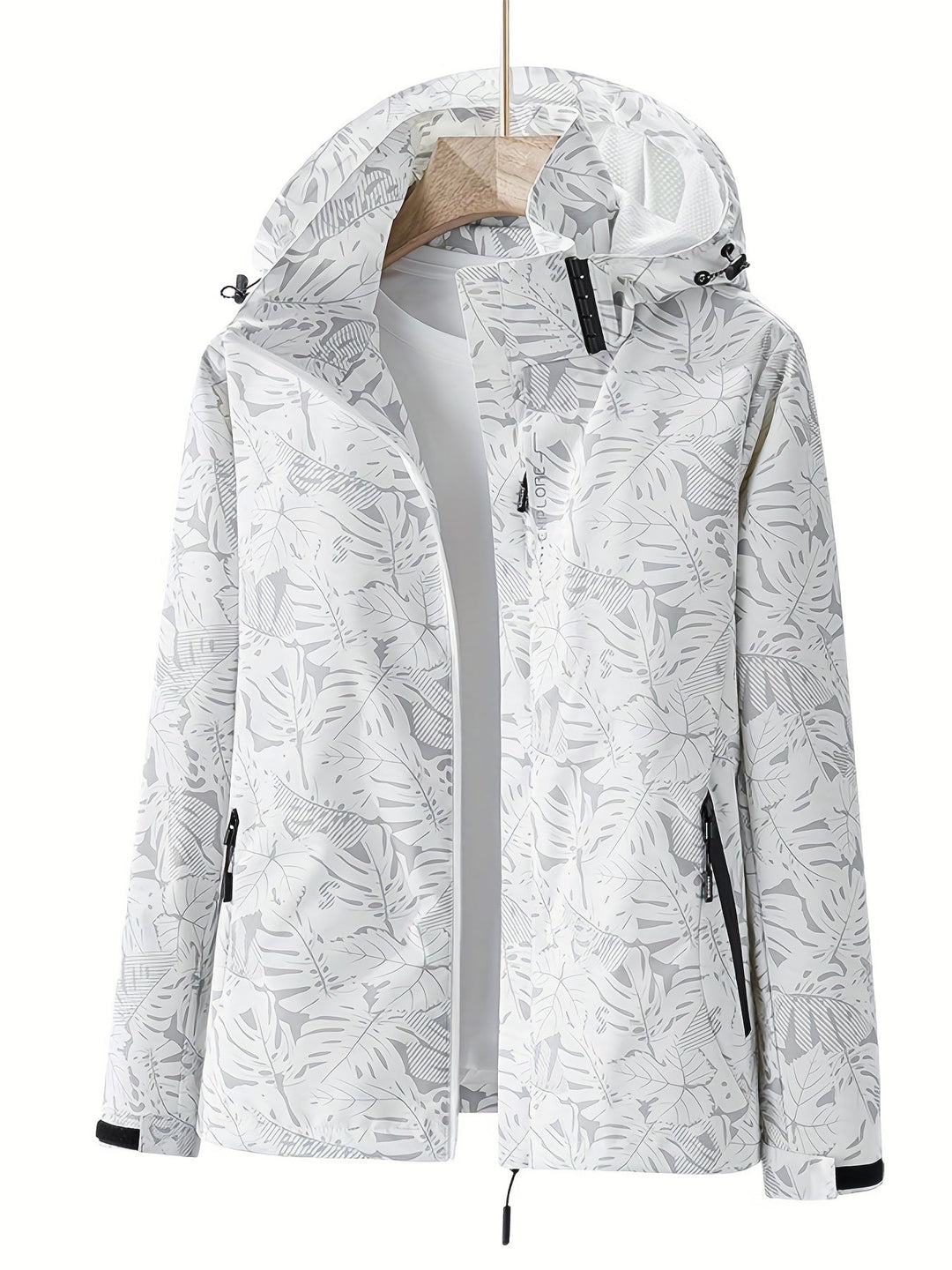Jasmine | Leaf Printed Windproof Jacket