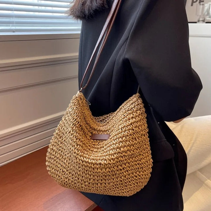 Natalia | Straw shoulder bag