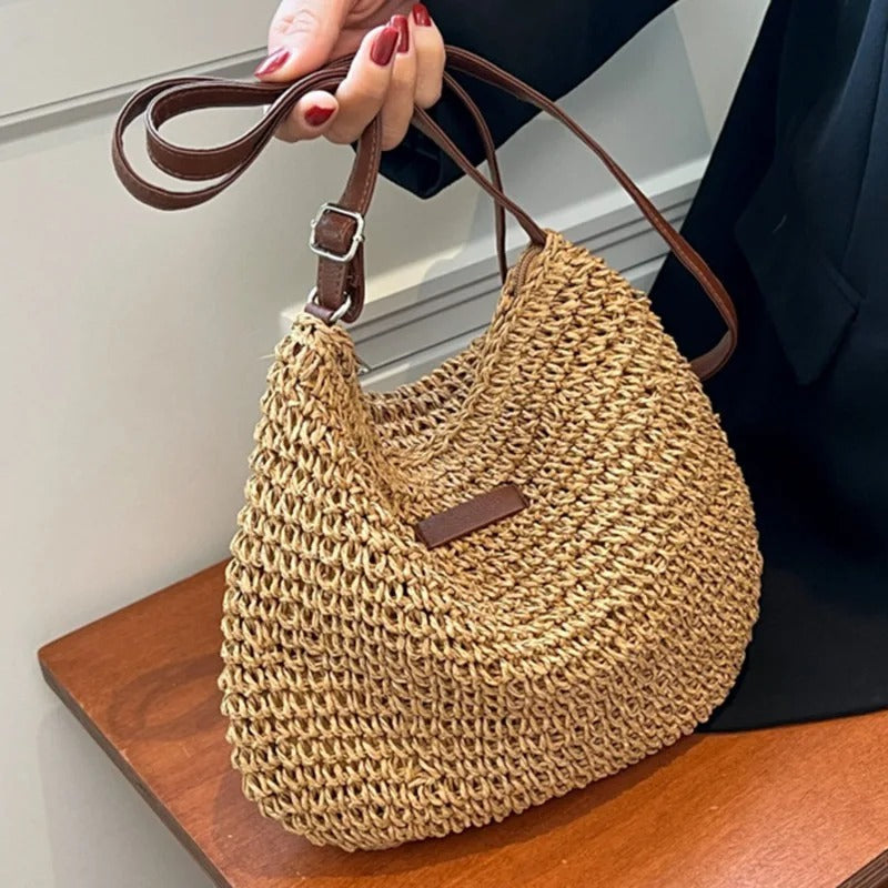Natalia | Straw shoulder bag