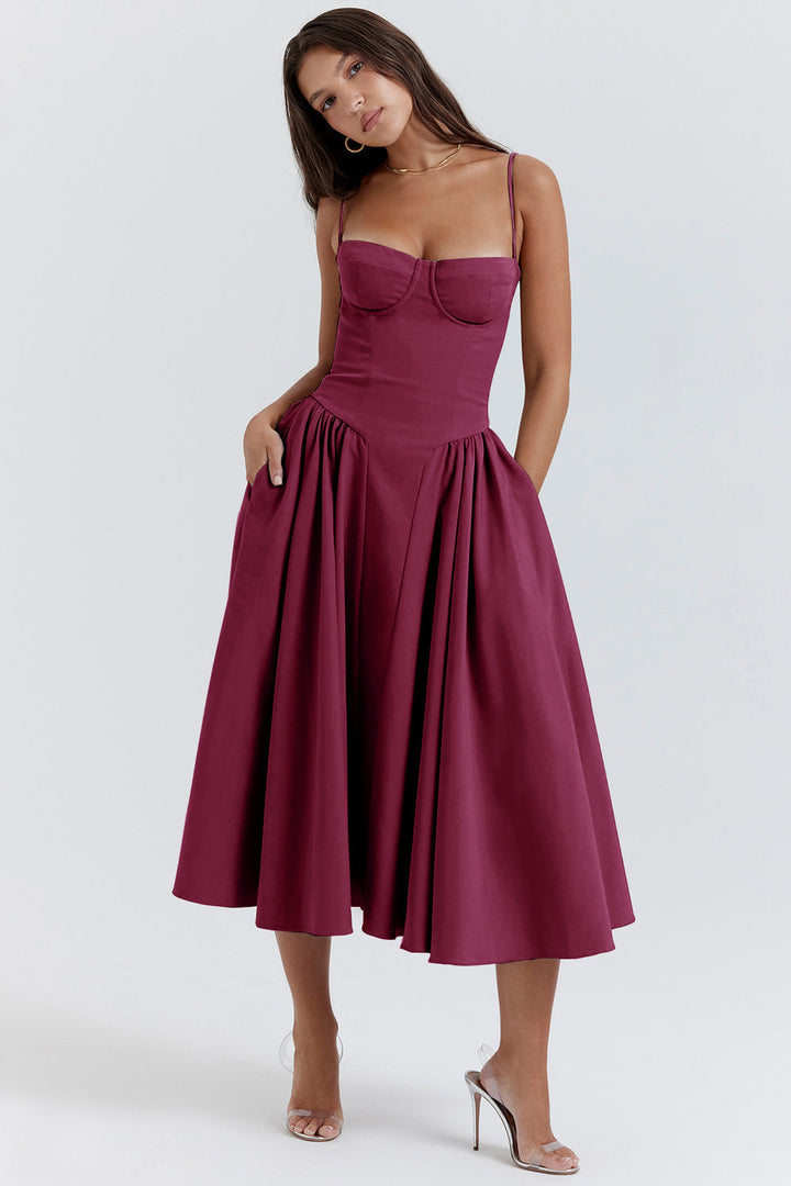 Phoebe - Retro Chic Cross-Border Maxi Dress