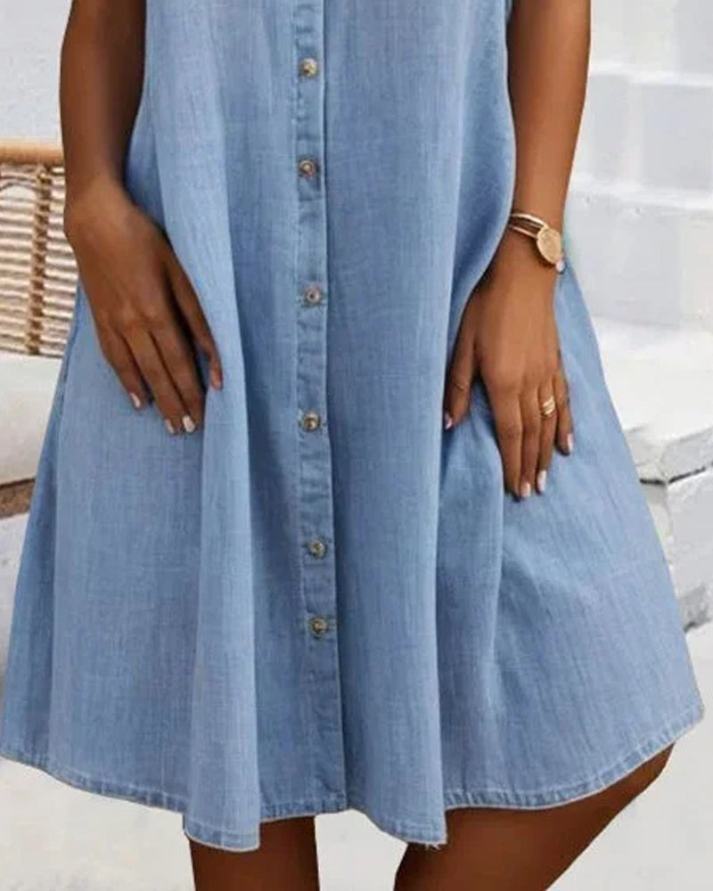 Tessa - Relaxed Button-Front Shirt Dress