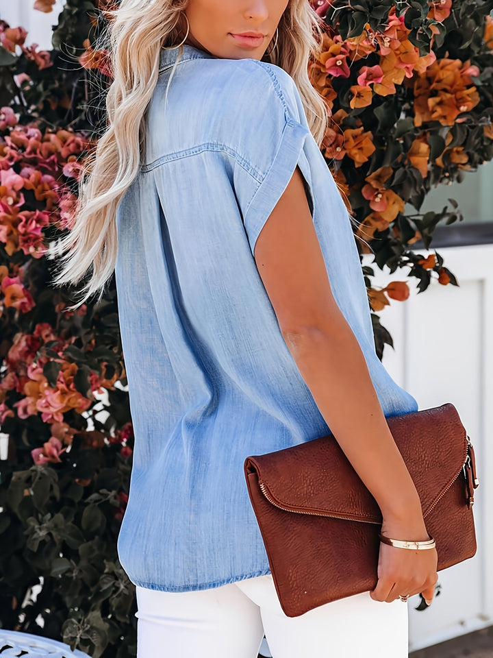 Riley – Soft Roll-Sleeve Button Shirt