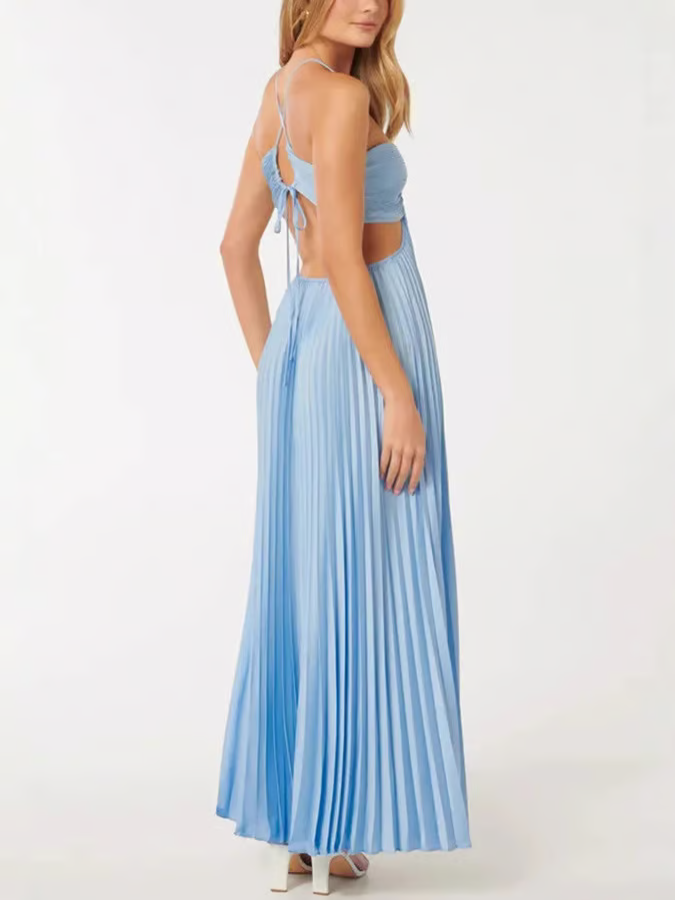Tansy - Radiant Summer Halter Maxi Dress