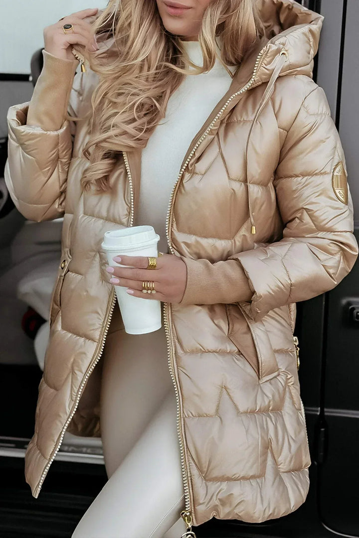 Katie | Elegant Hooded Winter Coat with Padding