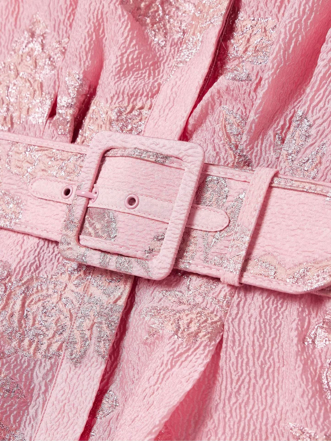 Aven - Vintage Pink High-Waisted Lapel Dress