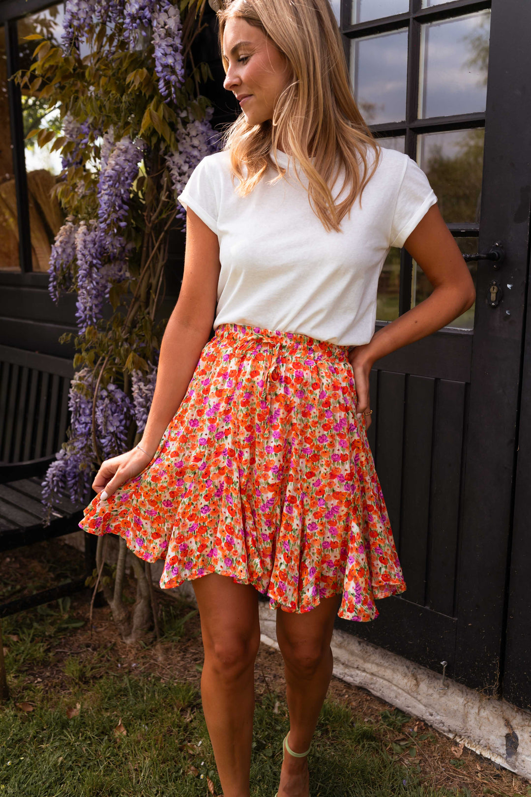 CLÉA™ | Floral Ruffle Skirt