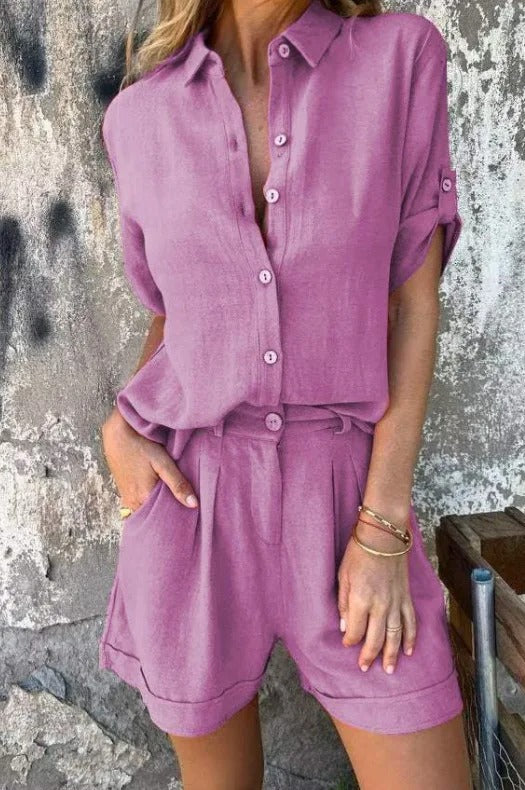 The Isla Button-Up Linen Set