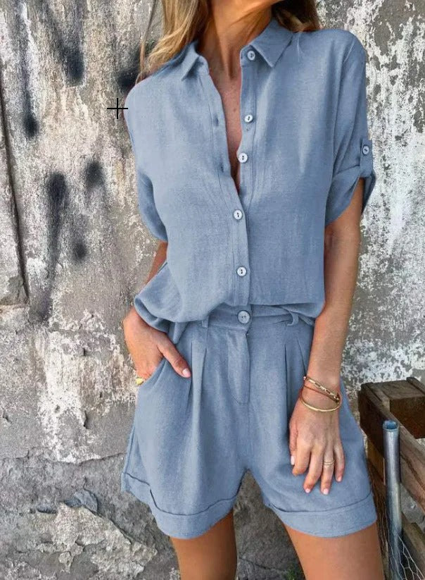 The Isla Button-Up Linen Set