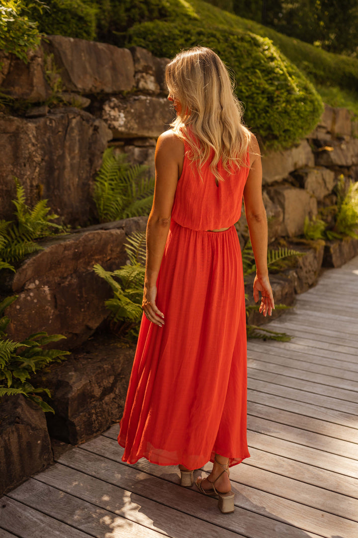 LISA™ | Vibrant Orange Summer Dress