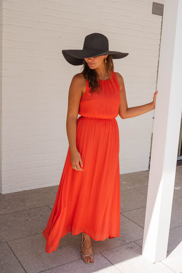 LISA™ | Vibrant Orange Summer Dress