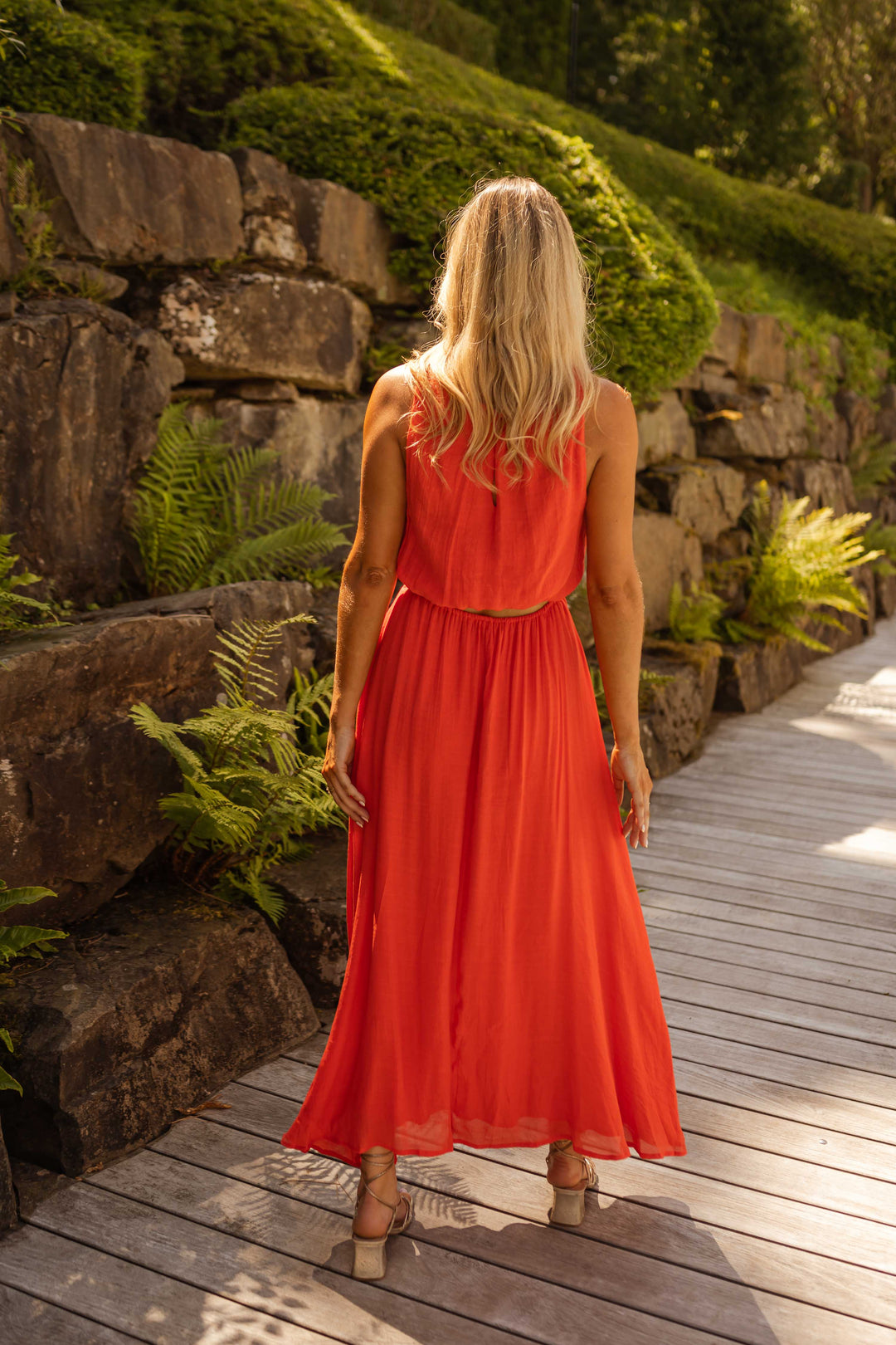 LISA™ | Vibrant Orange Summer Dress