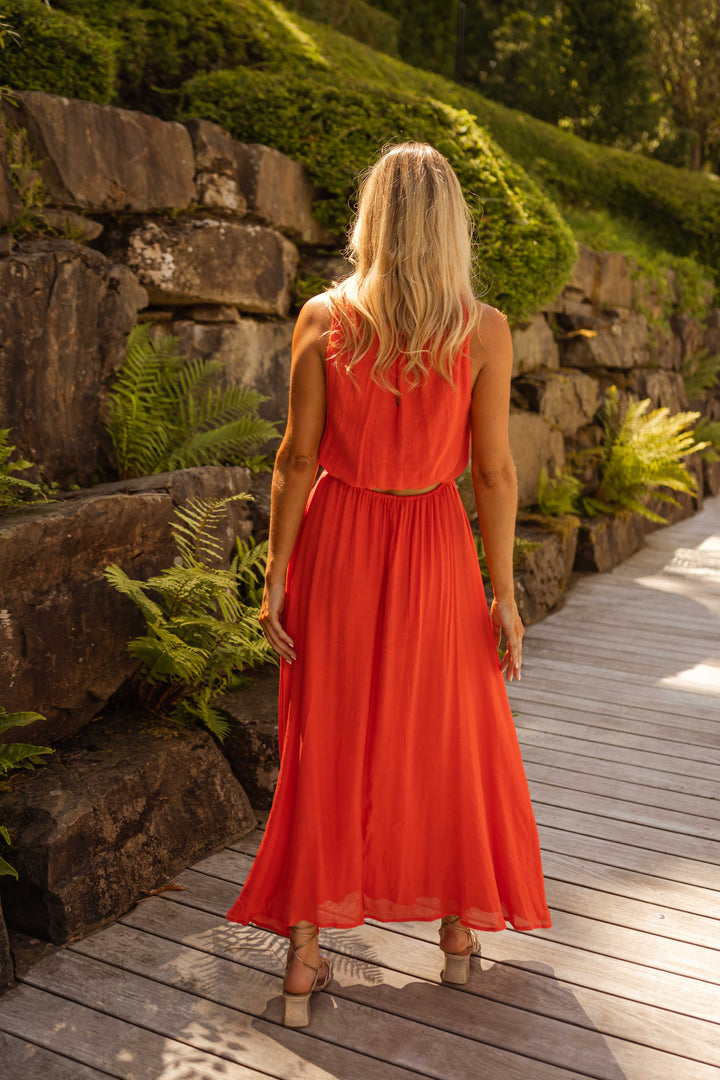 LISA™ | Vibrant Orange Summer Dress