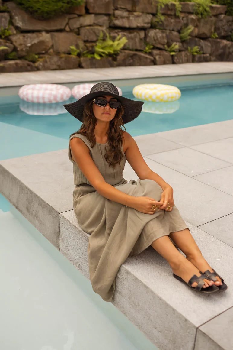 Sarah™ | Elegant Khaki Summer Dress