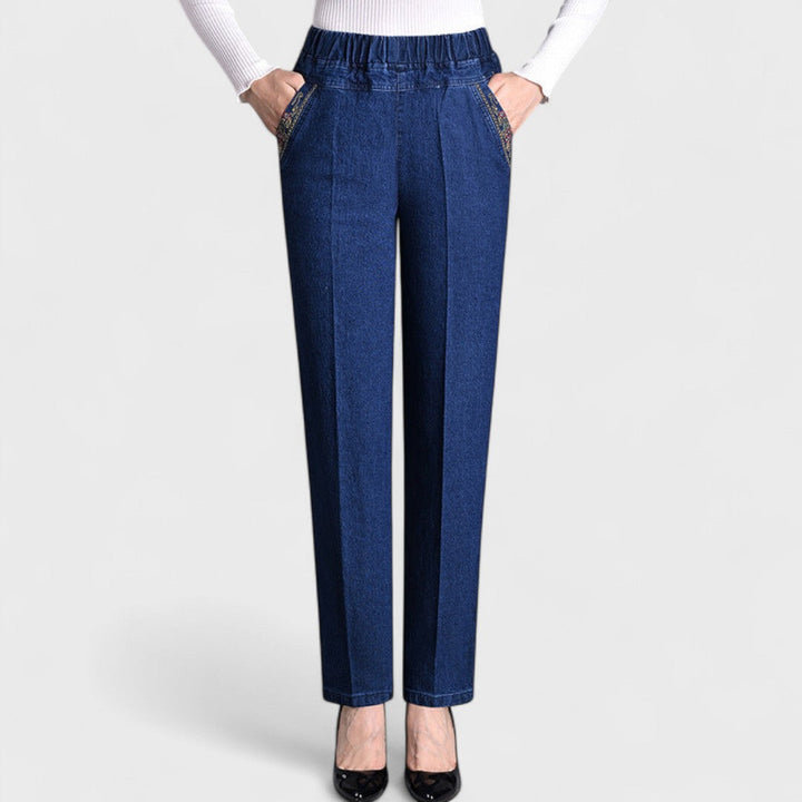 Maira | Women's jeans with side pockets and elastic waist