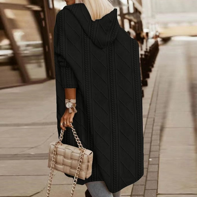 Sarah | Extended Length Hooded Cardigan